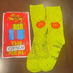 McDonald's Green Socks - Fun Grinch Design